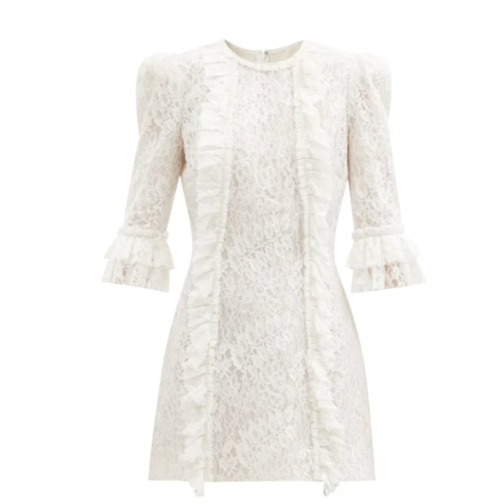 Vampire's Wife White Lace Mini Dress